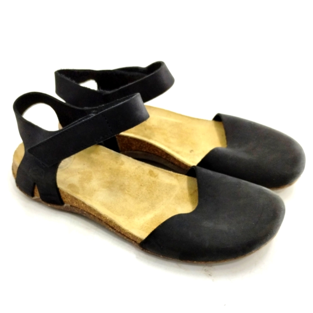 Loints of Holland Black Suede Mary Jane‎ Flat Shoes